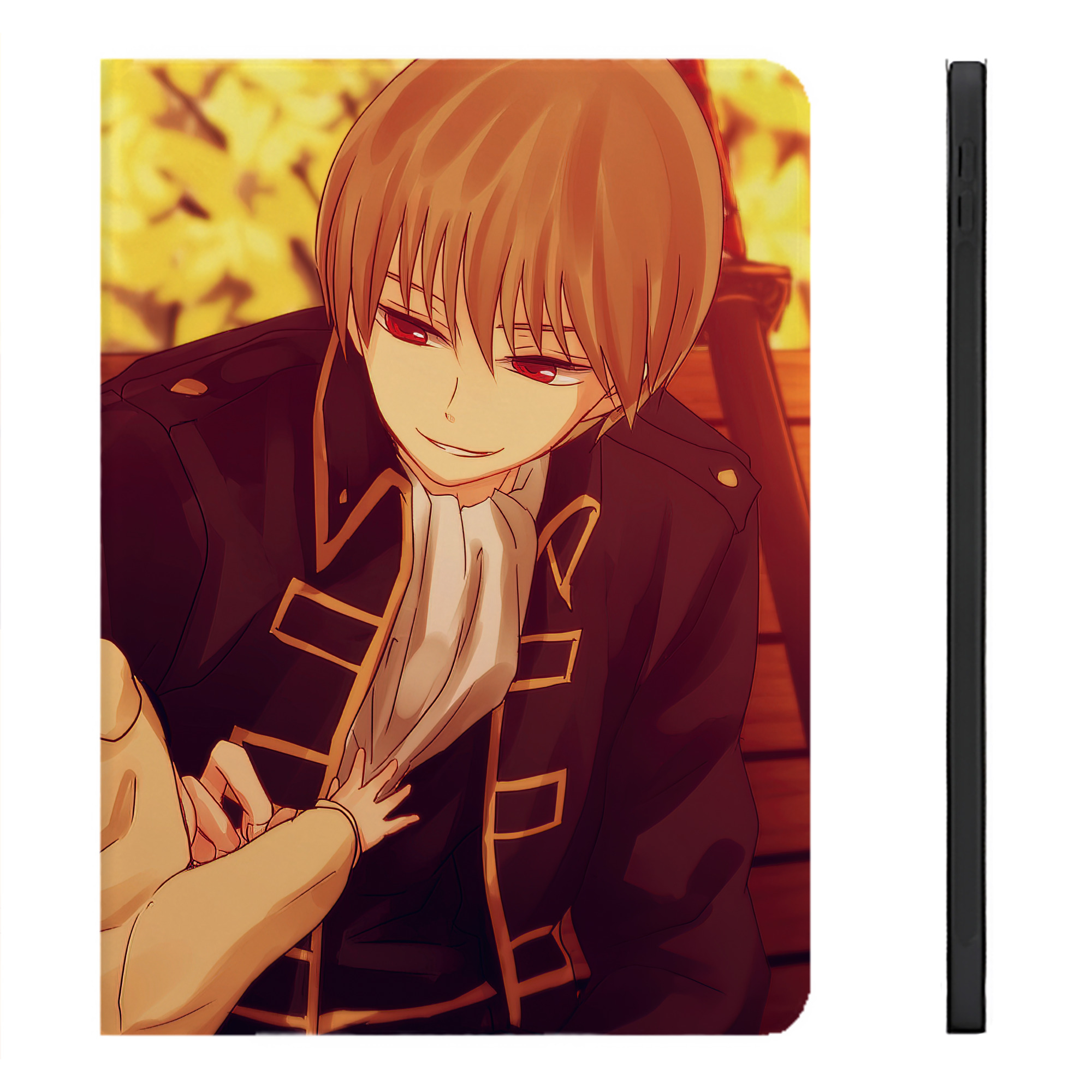 （画像用） ぎんたま 坂田銀時（さかたぎんとき） 神楽 志村新八（しむら しんぱち） GINTAMA Sakata Gintoki Kagura Shimura Shinpachi IPadケース ペンホルダー付き ブックスタイルデザイン